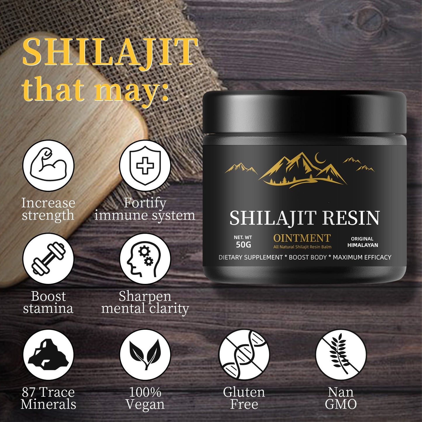 SHILAJIT PUR DE L’HIMALAYA – PUISSANCE NATURELLE, VITALITÉ ULTIME