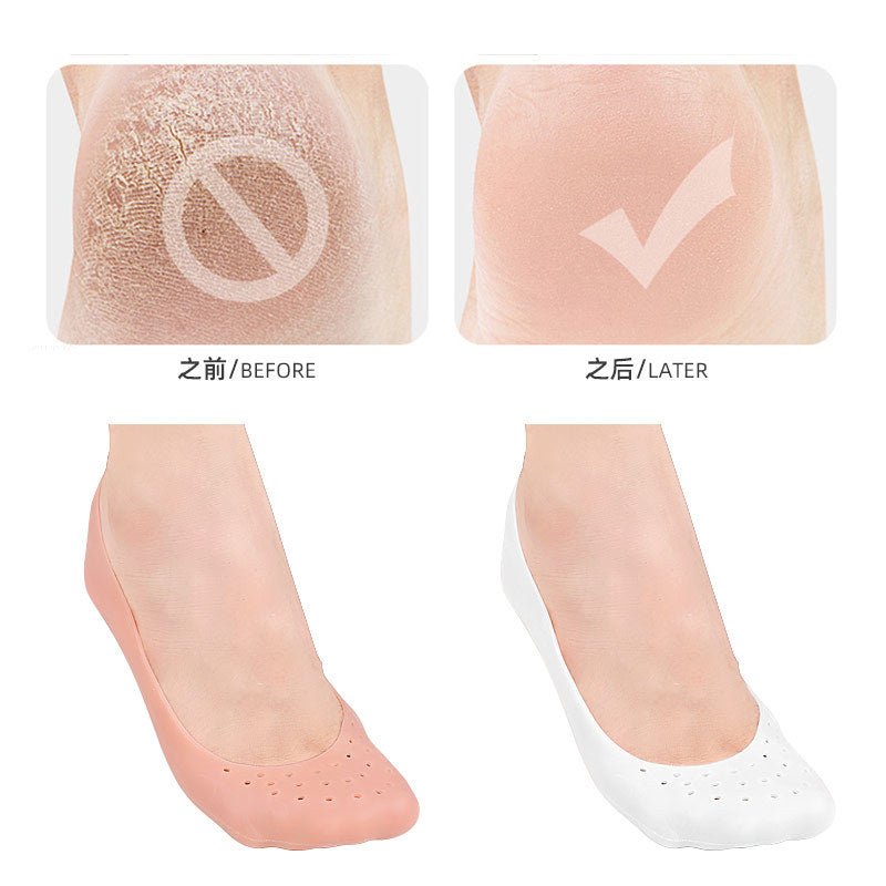 Chaussette en gel et silicone pour l'élimination de la peau